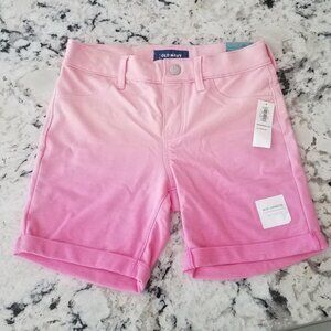 Old Navy Mid Length Shorts Pink Multi Color